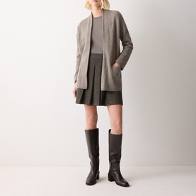 Patch Pocket Open Front Cardigan