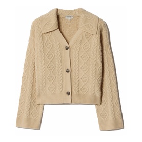 Cable Knit Collared Cardigan