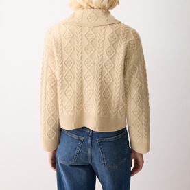 Cable Knit Collared Cardigan