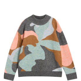 Aria Abstract Turtleneck Sweater