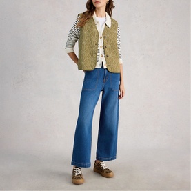 Ayra Embroidered Quilted Gilet
