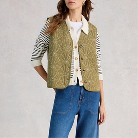 Ayra Embroidered Quilted Gilet