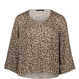 Animal Slit Cuff Blouse
