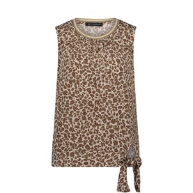 Animal Print Tie Top