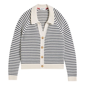 Chaterly Striped Collar Cardigan