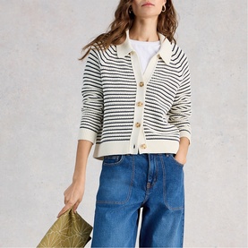 Chaterly Striped Collar Cardigan