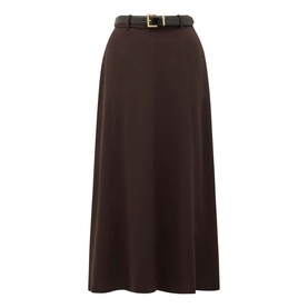 Celine Belted Flared Skirt