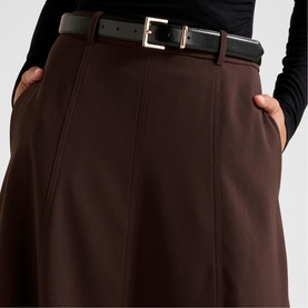Celine Belted Flared Skirt