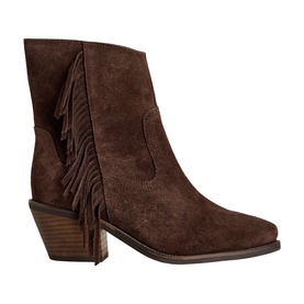 Cherry Fringe Ankle Boots