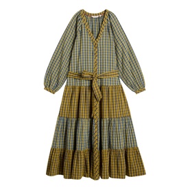 Clementine Check Flared Dress