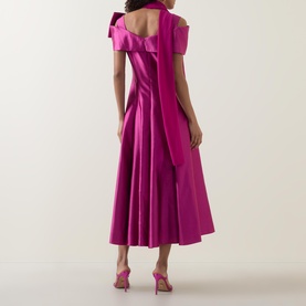 Bow Appliqu&eacute; Flared Dress