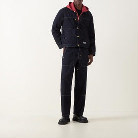 Trucker Pleated Denim Jacket