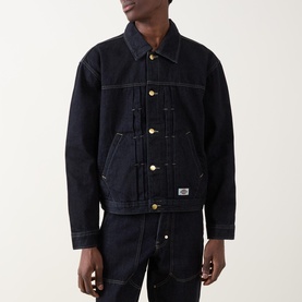 Trucker Pleated Denim Jacket