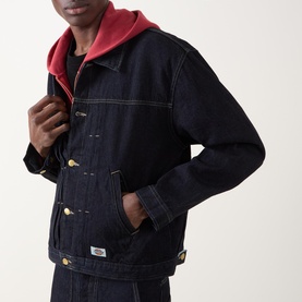 Trucker Pleated Denim Jacket