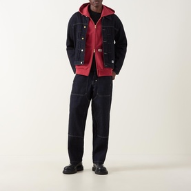 Trucker Pleated Denim Jacket