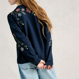 Floral Drawstring Sweatshirt