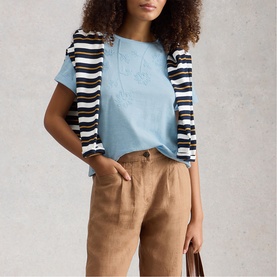 Gina Floral Embroidery T-Shirt