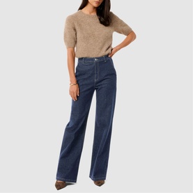 Harper Mid-Rise Wide Leg Jeans