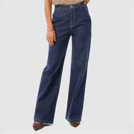 Harper Mid-Rise Wide Leg Jeans
