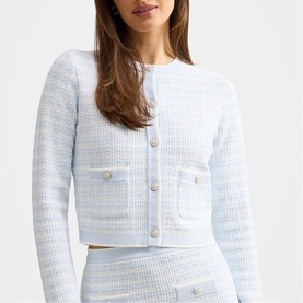 Isla Check Knit Cardigan