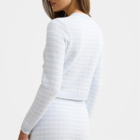 Isla Check Knit Cardigan