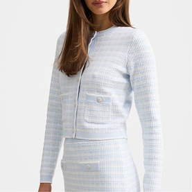Isla Check Knit Cardigan