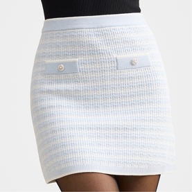 Isla Check Knit Mini Skirt