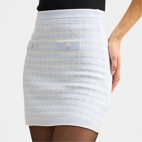 Isla Check Knit Mini Skirt