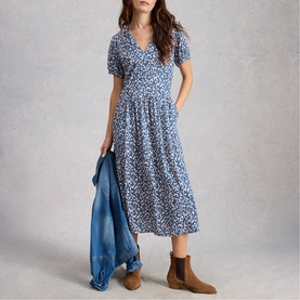 Leah Printed Flared Dress