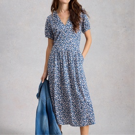 Leah Printed Flared Dress