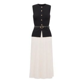 Louisa Hybrid Pleated Dress