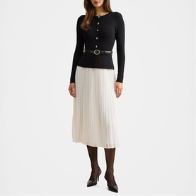 Louisa Hybrid Pleated Dress