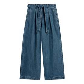 Lyle Denim Belted Wide Leg Jeans