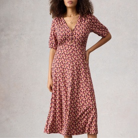 Megan Heart Flared Dress