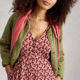 Megan Heart Flared Dress