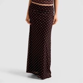 Mimi Polka Dot Flared Skirt