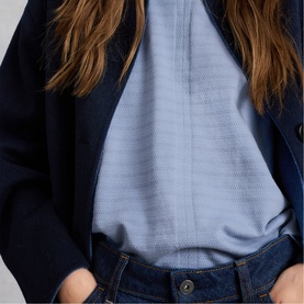 Nelly Notch Textured T-Shirt