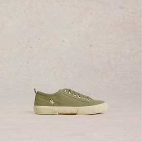 Pippa Canvas Lace Up Trainers