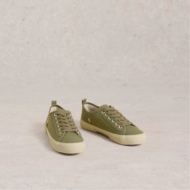 Pippa Canvas Lace Up Trainers