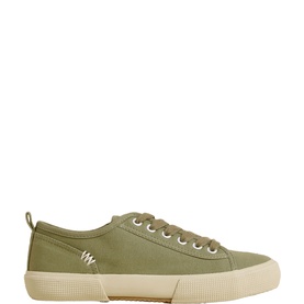 Pippa Canvas Lace Up Trainers