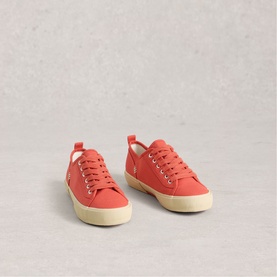 Pippa Canvas Lace Up Trainers