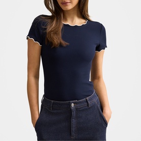 Rebecca Scallop Trim T-Shirt