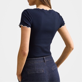 Rebecca Scallop Trim T-Shirt