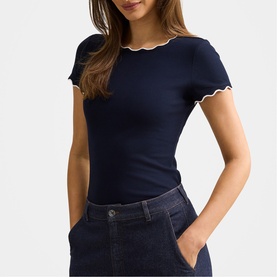 Rebecca Scallop Trim T-Shirt