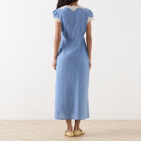 Amari Embroidered Lace Trim Dress