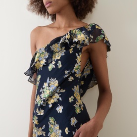 Leon One Shoulder Floral Dress