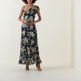 Leon One Shoulder Floral Dress