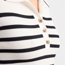 Sasha Stripe Polo Shirt