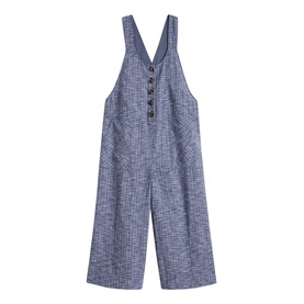 Viola Button Front Linen Dungarees