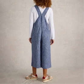 Viola Button Front Linen Dungarees